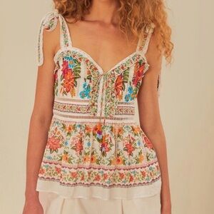 FARM Rio Bloom Garden Multicolor Floral Blouse